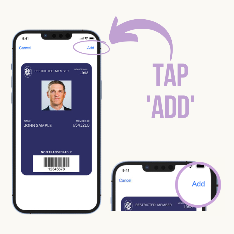 Adding your digital VRC Membership card to your Apple Wallet VRC Members